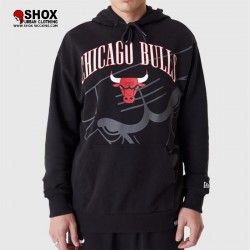 NBA Logo Oversize Chicago Bulls Hoodie Black