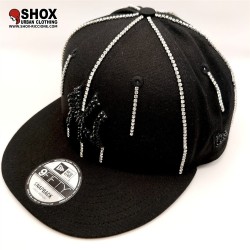 Custom 9Fifty Sox Rhinestone Stripes Black