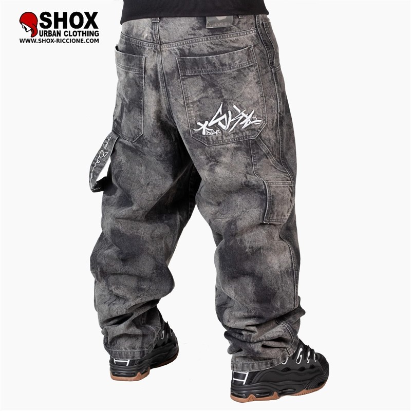 Baggy Maltinto Black/Grey Handmade Carpenter Jeans
