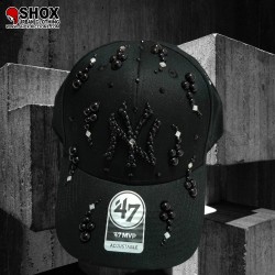 Custom 9Forty NY Tonal Black Pearls and Mirrors