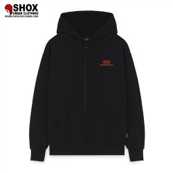 Logo Planet Zip Hoodie Black