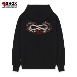 Logo Planet Zip Hoodie Black