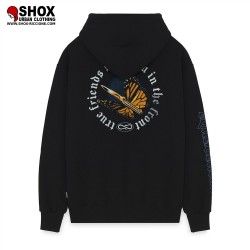 Butterfly Zip Hoodie Black
