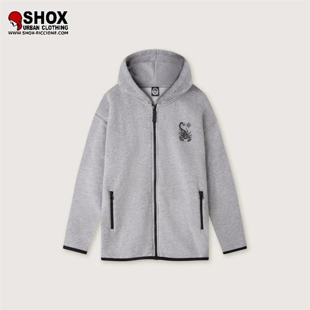 JUNIOR Scorpion Tech Zip Hoodie Grey