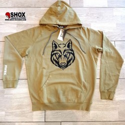 Angry Wolf hoodie Olive