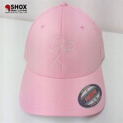 Sbam Shot Pink/White Flexfit, ricamo frontale , cappello chiuso elasticizzato, sbam collection