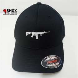 Sbam AK Black/White Flexfit, ricamo frontale , cappello chiuso elasticizzato, sbam collection