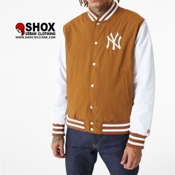 MLB NY Varsity Bomber Brown/White Jacket
